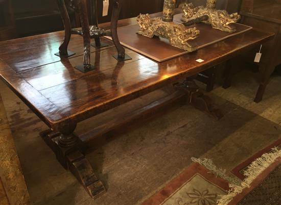 17th century style oak refectory table, 5ft 11in. x 3ft 2in.(-)
